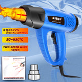 KQ8672S Heat Gun for Vinyl Wrap,Shrink Tubing,Paint,EpoxyResin,Candle Making,122~1202°FAdjustableTemperature,Temp Display